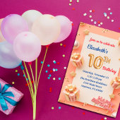 10 JAHRE ALTE MÄDCHEN GEBURTSTAGLICHE EINLAGEN EINLADUNG