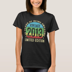 10 Jahre alte Männer Vintage 2013 10. Geburtstag T-Shirt