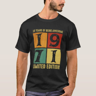 10 Jahre alte Vintage 1971 Limitierte Auflage 50. T-Shirt