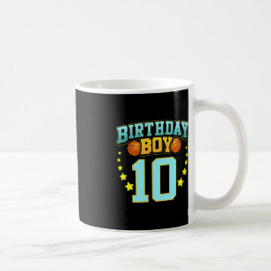 10 Jahre alter Basketball Spieler 10. Geburtstagsp Kaffeetasse