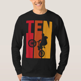 10 Jahre alter BMX Geburtstag Geschenk Party Boys T-Shirt