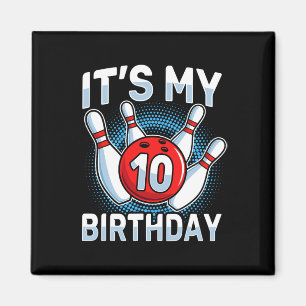 10 Jahre alter Bowling 10. Geburtstagsparty Boys G Magnet