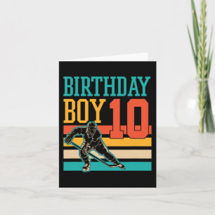 10 Jahre alter Eishockey Thema 10. Geburtstagspart Karte
