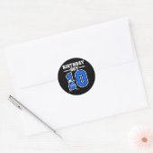 10 Jahre alter Eishockeyspieler 10. Geburtstag K Runder Aufkleber (Umschlag)