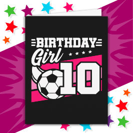 10 Jahre alter Fußball 10. Geburtstagskind Karte