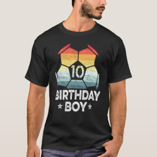 10 Jahre alter Fußball Spieler 10. Geburtstag Jung T-Shirt