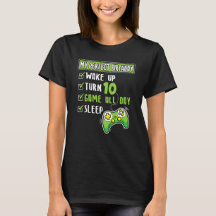 10 Jahre alter Gamer Boy 10. Perfect Birthday Part T-Shirt