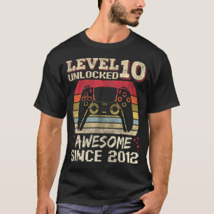 10 Jahre alter Gamer Boy Geburtstag 10 Level entsp T-Shirt