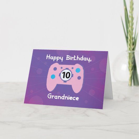 10 Jahre alter Gamer-Controller Karte (Vorderseite)