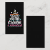 10 Jahre alter Kuchen 10. Geburtstag Minuten Visitenkarte (Vorne/Hinten)