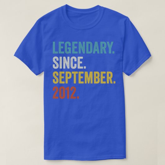 10 Jahre alter Legendär seit September 2012 10. B T-Shirt (Design vorne)