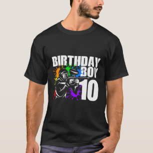10 Jahre alter Paintball Geburtstagsparty Boys 10  T-Shirt