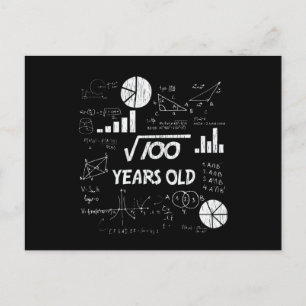 10 Jahre alter Tag Geeky Mathe 10. Geburtstag Gesc Postkarte
