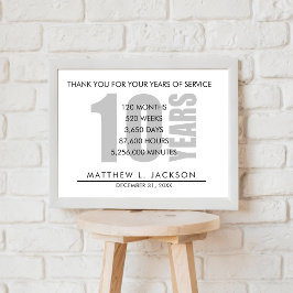 10 Jahre Altersrente oder Geschenk zur Mitarbeiter Poster