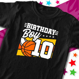 10 Jahre altes Basketball Party 10. Geburtstag Jun T-Shirt
