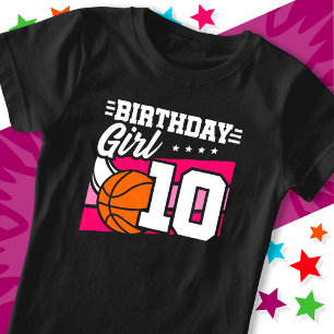 10 Jahre altes Basketball-Party 10. Geburtstagskin T-Shirt