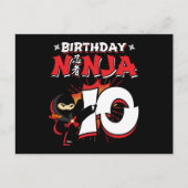10 Jahre altes Comic Buch Stil Ninja 10. Geburtsta Postkarte (Vorderseite)