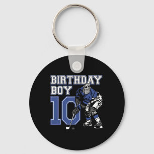 10 Jahre altes Eishockey Thema Geburtstagsparty 10 Schlüsselanhänger