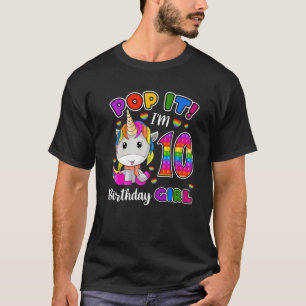 10 Jahre altes Geschenk 10. Geburtstag Einhorn Gir T-Shirt