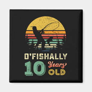 10 Jahre altes Geschenk zum Angeln 10 Jahre alt 10 Magnet