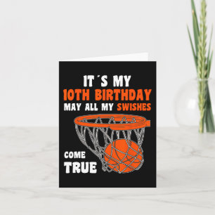 10 Jahre Altes Glück 10. Geburtstag Basketball 10. Karte