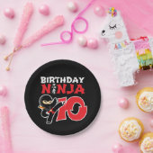 10 Jahre altes Karate Ninja Party Kinder 10. Gebur Pappteller (Party)