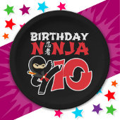 10 Jahre altes Karate Ninja Party Kinder 10. Gebur Pappteller