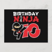 10 Jahre altes Karate Ninja Party Kinder 10. Gebur Postkarte (Vorderseite)