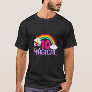 10 Jahre altes Mädchen Magische Einheit 10. 10. Ge T-Shirt