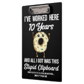 10 Jahre Arbeit Jahrestag 10 Jahre Service Klemmbrett (Links)