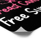 10 Jahre Brustkrebs frei rosa Brustkrebs Sur Poster (Ecke)