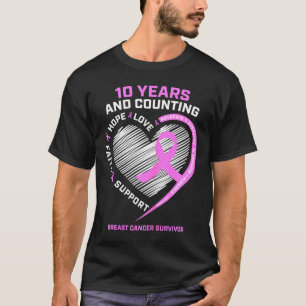 10 Jahre Brustkrebs Überlebenspenden für Frauen kö T-Shirt