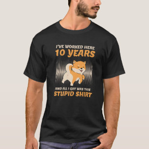 10 Jahre Dienstalter Jahrestag der Anstellung 10 J T-Shirt