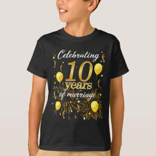 10 Jahre Ehe feiern die 10. Hochzeit T-Shirt