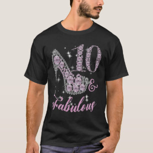 10 Jahre & fabelhaft Funkelnd Pumps Schuhe 10. Geb T-Shirt