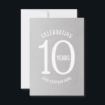 10 Jahre Firmenjubiläum Party Save The Date<br><div class="desc">10 Jahre Firmenjubiläum Party Save the Date. Laden Sie Mitarbeiter,  Kunden und Kunden zu einem 10-jährigen Firmenjubiläum oder einer Veranstaltung mit diesen einfachen grafischen 10-jährigen Einladungen Save the Date ein. Weitere passende Elemente verfügbar. Design von www.mylittleeden.com auf zazzle.</div>
