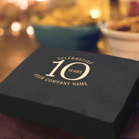 10 Jahre Firmenjubiläum Party Servietten Mit Folie