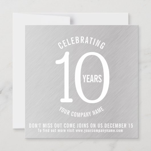 10 Jahre Firmenjubiläum Save the Date Promo Magneteinladung (Vorderseite)