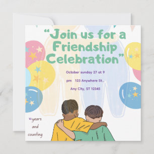 10 Jahre Freundschaftsfeier Beste Freunde Einladung