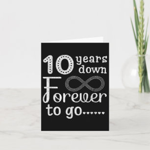 10 Jahre für immer Niedlichen 10. Hochzeit Anni Karte
