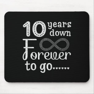 10 Jahre für immer Niedlichen 10. Hochzeit Anni Mousepad