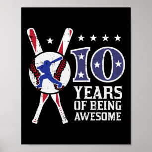 10 Jahre großartig Bysebyll-Flagge 10. Geburtstag Poster