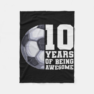 10 Jahre großartige Jungs Kinderfußball 10. Geburt Fleecedecke