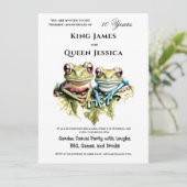 10 Jahre Hochzeitstag Garten Lässiges Party Einladung (Stehend Vorderseite)