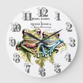 10 Jahre Hochzeitstag Garten Lässiges Party Große Wanduhr