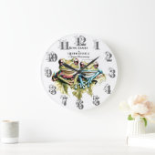 10 Jahre Hochzeitstag Garten Lässiges Party Große Wanduhr (Zuhause)