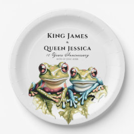 10 Jahre Hochzeitstag Garten Lässiges Party Pappteller