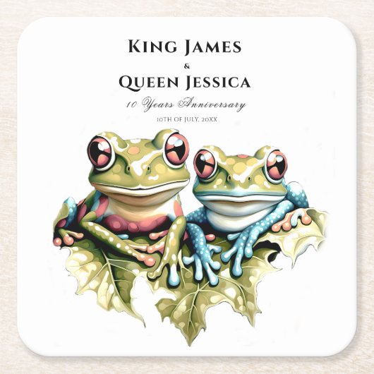 10 Jahre Hochzeitstag Garten Lässiges Party Rechteckiger Pappuntersetzer (Vorderseite)