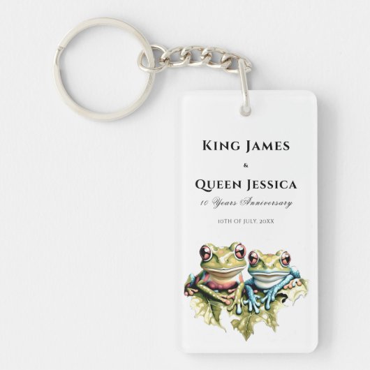 10 Jahre Hochzeitstag Garten Lässiges Party Schlüsselanhänger (Vorderseite)