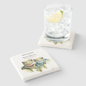 10 Jahre Hochzeitstag Garten Lässiges Party Steinuntersetzer (Seitenansicht)